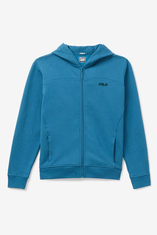 Fila Hoodie Womens Blue - Never Lose Full Zip - Philippines 2974365-EW
